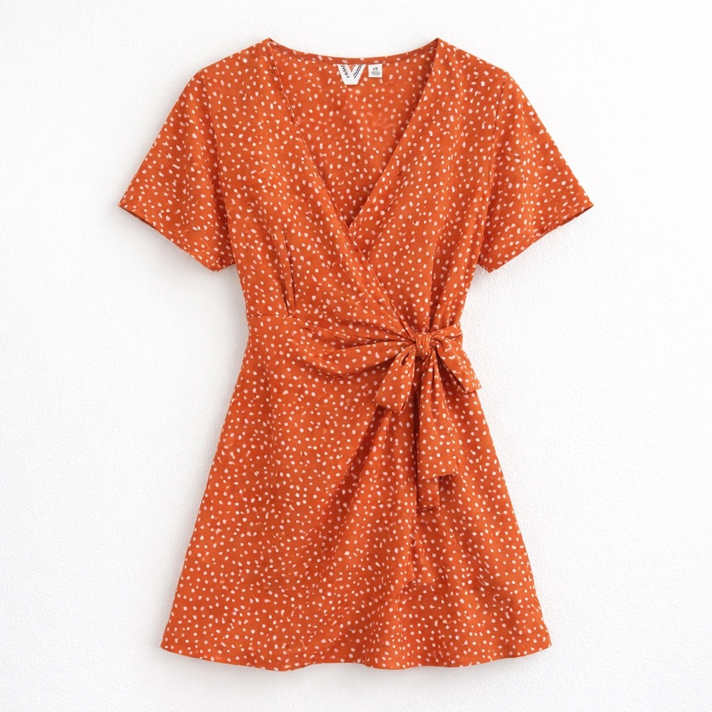 NWT Roxy Glassy Spot Wrap Dress